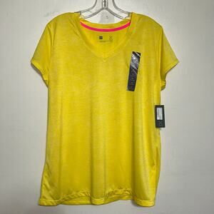 Xersion Women’s XL Yellow V-Neck Activewear Tee NWT